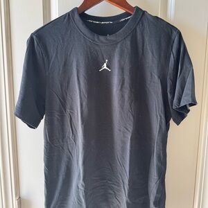Jordan Men's Black Tee with White Logo